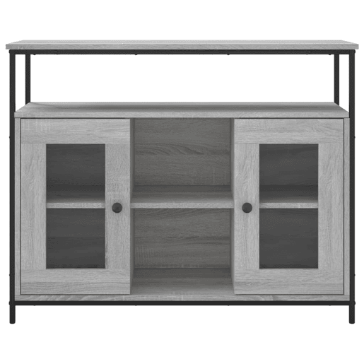 vidaXL Aparador 100x35x80 cm derivados de madeira cinzento sonoma