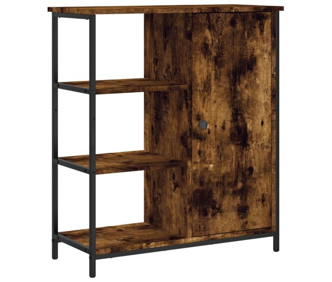 Vidaxl aparador de madera de ingeniería roble ahumado 70x30x80 cm