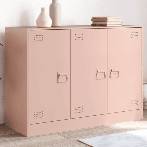 vidaXL Aparador 99x39x73 cm aço rosa vidaXL Aparador 99x39x73 cm aço rosa