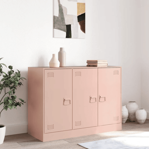vidaXL Aparador 99x39x73 cm aço rosa vidaXL Aparador 99x39x73 cm aço rosa
