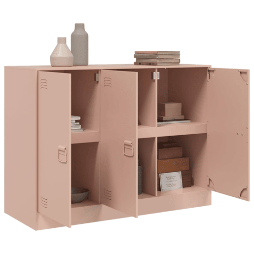vidaXL Aparador 99x39x73 cm aço rosa vidaXL Aparador 99x39x73 cm aço rosa