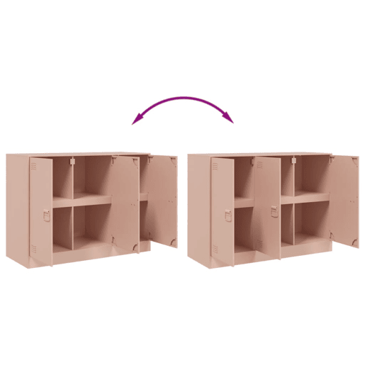 vidaXL Aparador 99x39x73 cm aço rosa vidaXL Aparador 99x39x73 cm aço rosa