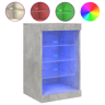 vidaXL Aparador com luzes LED 41x37x67 cm cinzento cimento