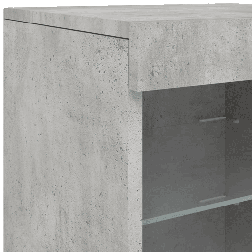 vidaXL Aparador com luzes LED 41x37x67 cm cinzento cimento vidaXL Aparador com luzes LED 41x37x67 cm cinzento cimento