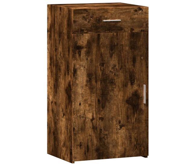 Vidaxl aparador de madera de ingeniería roble ahumado 50x42,5x93 cm