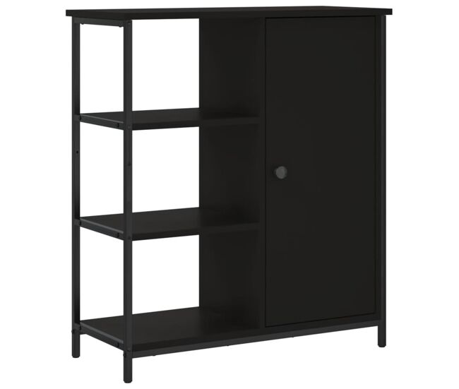 Vidaxl aparador de madera de ingeniería negro 70x30x80 cm