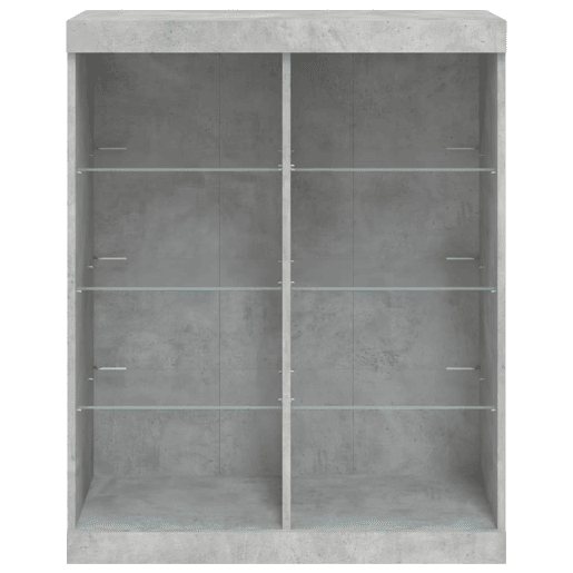 vidaXL Aparador com luzes LED 81x37x100 cm cinzento cimento vidaXL Aparador com luzes LED 81x37x100 cm cinzento cimento
