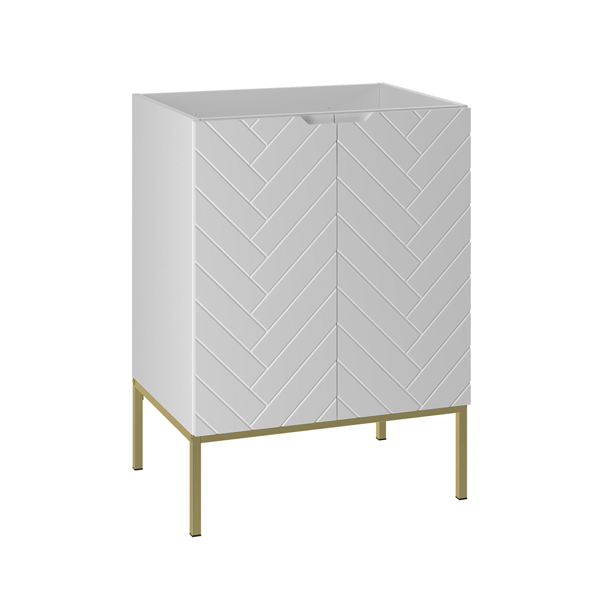 Mueble bajo lavabo 60cm 2 puertas con patas daria blanco