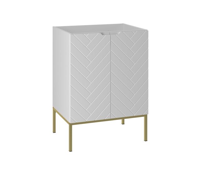 Mueble bajo lavabo 60cm 2 puertas con patas daria blanco