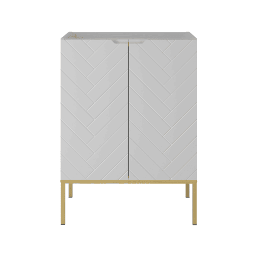Móvel de toucador branco de 60 cm sobre pernas Daria