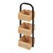 Estantería para baño Tervola con 3 cestas Estantería para baño Tervola con 3 cestas Negro/ Madera