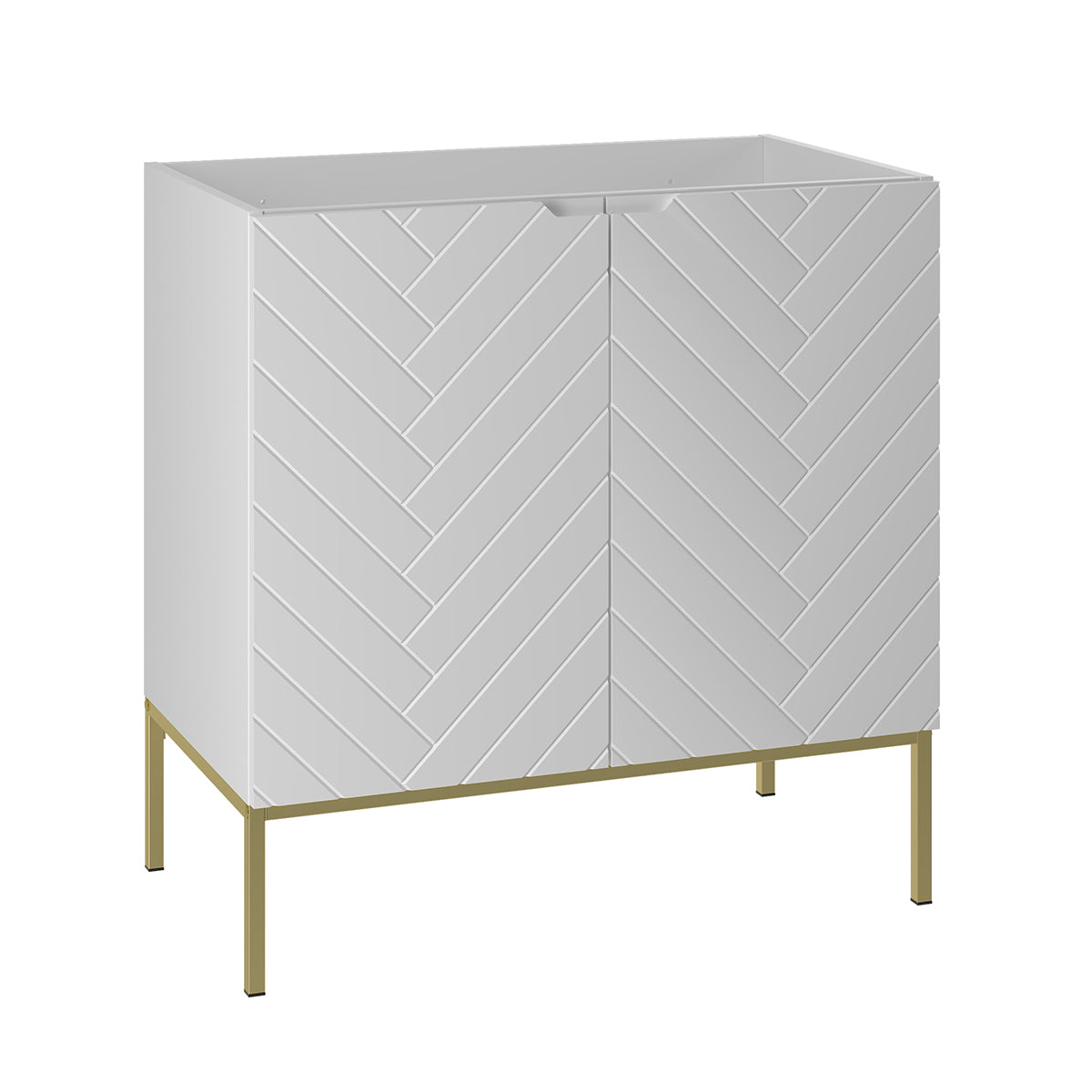 Mueble bajo lavabo 80cm 2 puertas sobre patas daria blanco