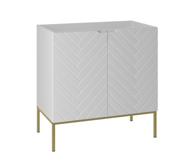 Mueble bajo lavabo 80cm 2 puertas sobre patas daria blanco