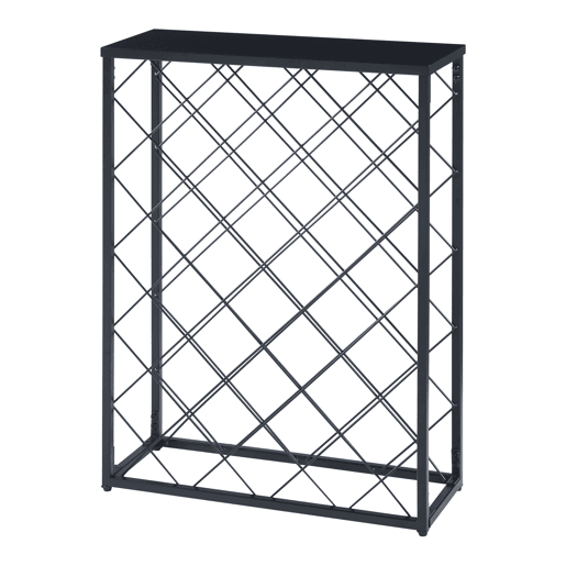 Garrafeira de aço Taivassalo com grelhas 72x53x20 cm - Preto en.casa