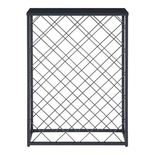 Garrafeira de aço Taivassalo com grelhas 72x53x20 cm - Preto en.casa