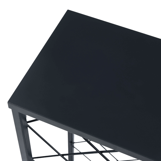 Garrafeira de aço Taivassalo com grelhas 72x53x20 cm - Preto en.casa