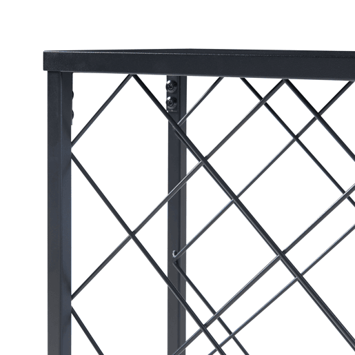 Garrafeira de aço Taivassalo com grelhas 72x53x20 cm - Preto en.casa
