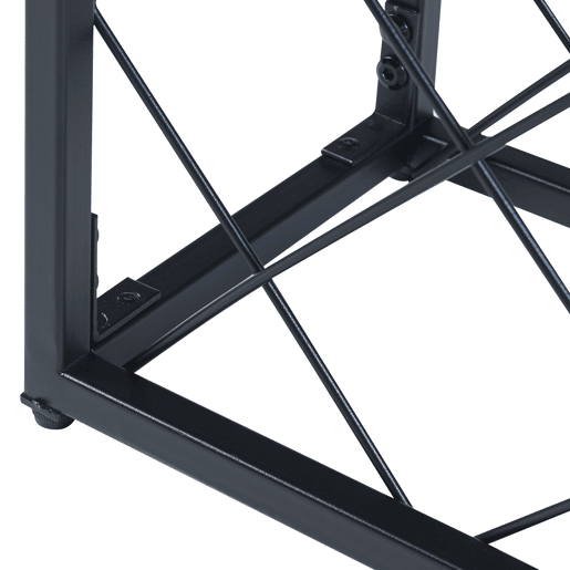Garrafeira de aço Taivassalo com grelhas 72x53x20 cm - Preto en.casa
