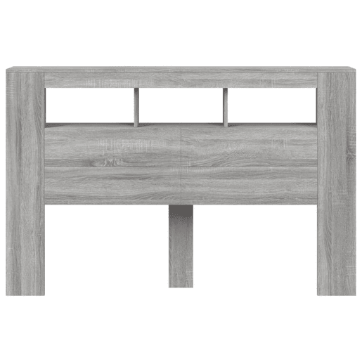 vidaXL Cabeceira c LEDs 160x18,5x103,5 cm sonoma cinzento