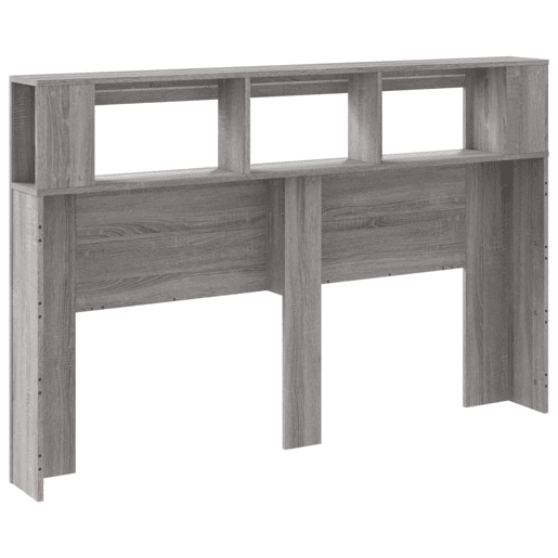 vidaXL Cabeceira c LEDs 160x18,5x103,5 cm sonoma cinzento