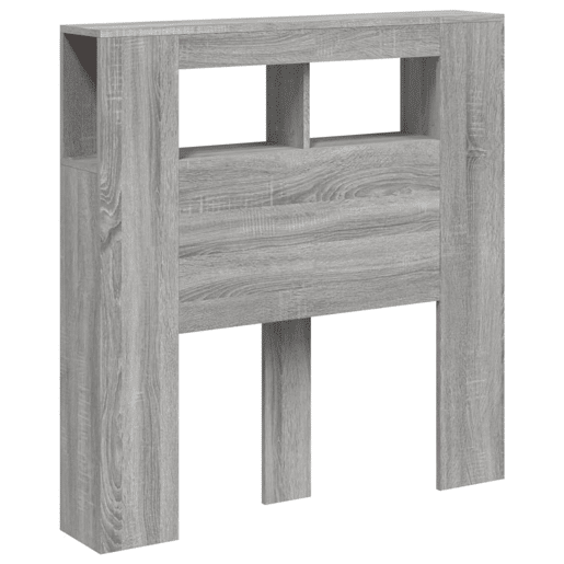 vidaXL Cabeceira c LEDs 100x18,5x103,5 cm sonoma cinzento vidaXL Cabeceira c LEDs 100x18,5x103,5 cm sonoma cinzento