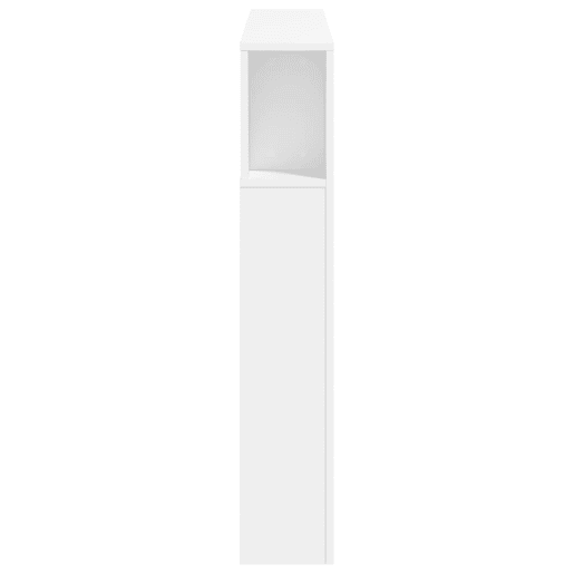 vidaXL Cabeceira cama c LEDs 120x18,5x103,5 cm deriv. madeira branco