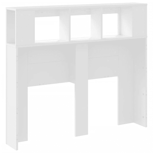 vidaXL Cabeceira cama c LEDs 120x18,5x103,5 cm deriv. madeira branco