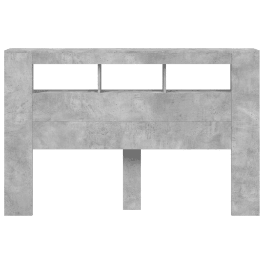 vidaXL Cabeceira c LEDs 160x18,5x103,5 cm cinzento-cimento vidaXL Cabeceira c LEDs 160x18,5x103,5 cm cinzento-cimento