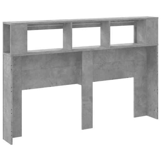 vidaXL Cabeceira c LEDs 160x18,5x103,5 cm cinzento-cimento vidaXL Cabeceira c LEDs 160x18,5x103,5 cm cinzento-cimento