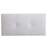 Cabeceira Isabella Cama de Solteiro em Couro Sintético Branco 105x52