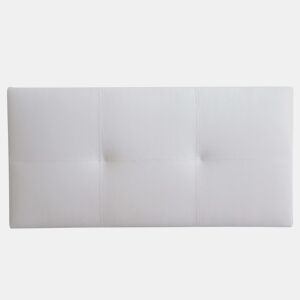 Cabeceira Isabella Cama de Solteiro em Couro Sintético Branco 105x52