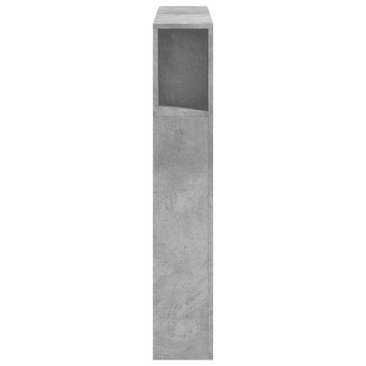 vidaXL Cabeceira c LEDs 100x18,5x103,5 cm cinzento-cimento