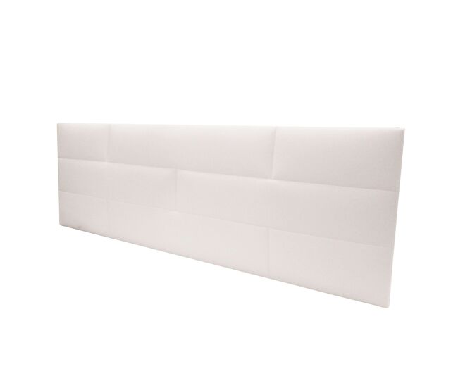 Cabecero Doble Cube Tapizado Ladrillo Habitación Principal Color Blanco 166x54x3 cm