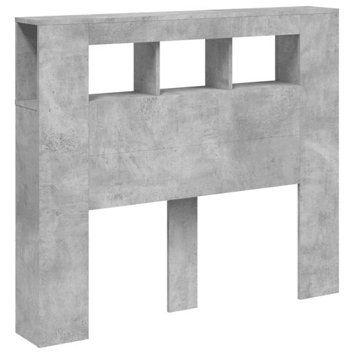 vidaXL Cabeceira c LEDs 120x18,5x103,5 cm cinzento-cimento vidaXL Cabeceira c LEDs 120x18,5x103,5 cm cinzento-cimento