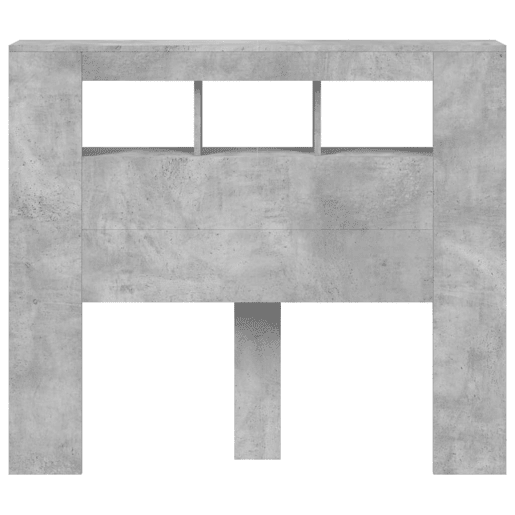 vidaXL Cabeceira c LEDs 120x18,5x103,5 cm cinzento-cimento vidaXL Cabeceira c LEDs 120x18,5x103,5 cm cinzento-cimento