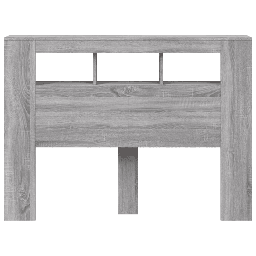 vidaXL Cabeceira c LEDs 140x18,5x103,5 cm sonoma cinzento