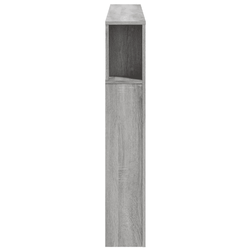vidaXL Cabeceira c LEDs 140x18,5x103,5 cm sonoma cinzento