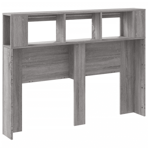 vidaXL Cabeceira c LEDs 140x18,5x103,5 cm sonoma cinzento