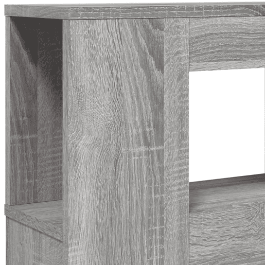 vidaXL Cabeceira c LEDs 140x18,5x103,5 cm sonoma cinzento