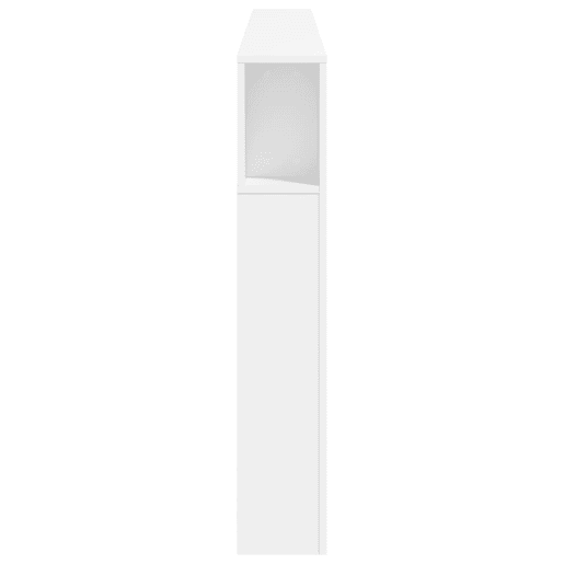 vidaXL Cabeceira cama c LEDs 220x18,5x103,5 cm deriv. madeira branco