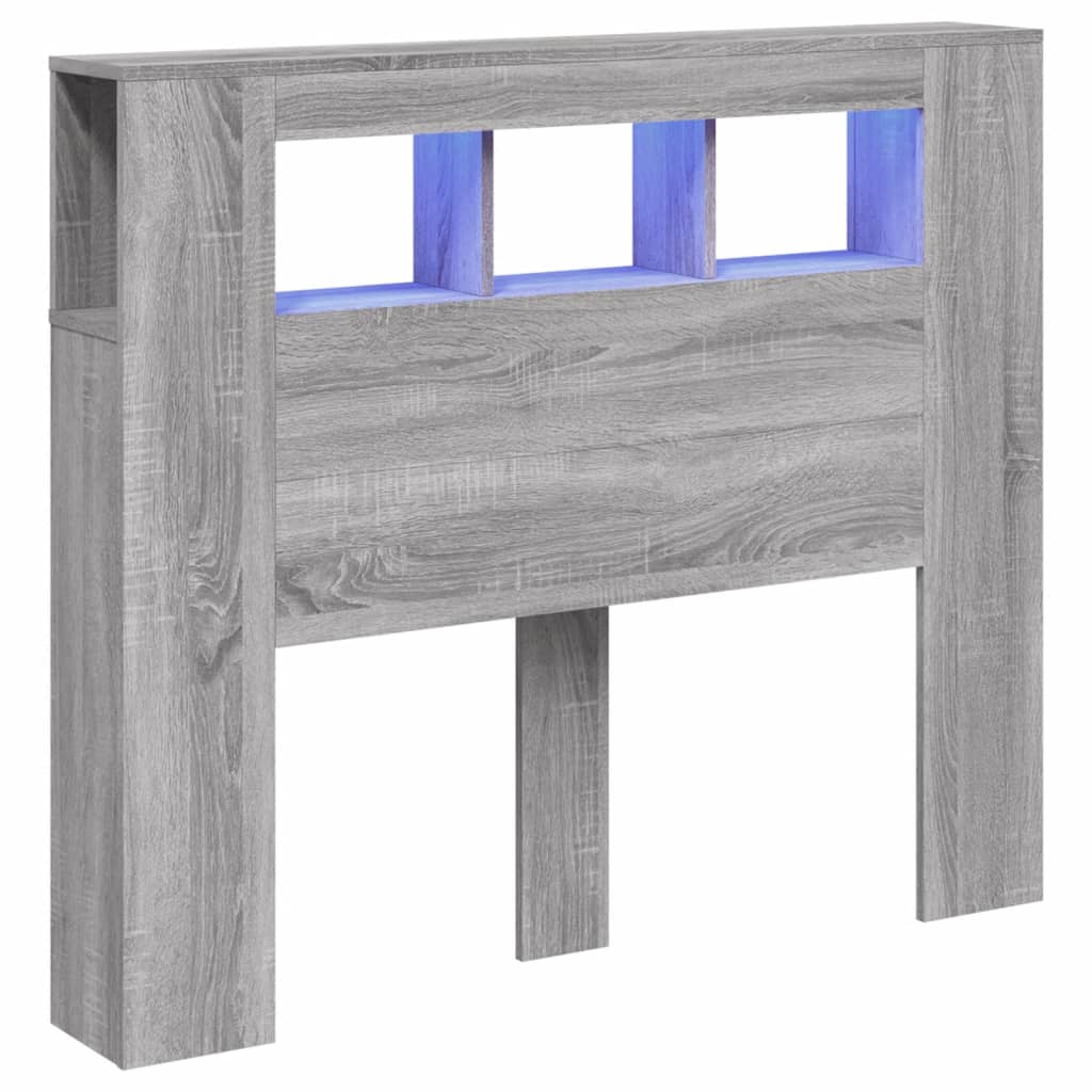 Cabecero Led 120 Roble/ Gris
