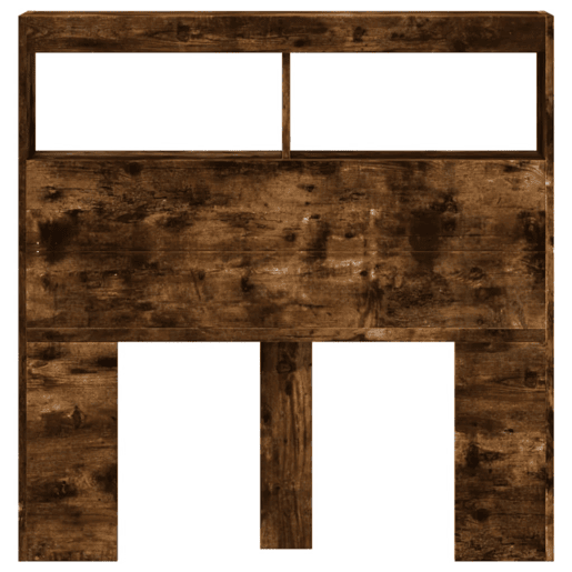 vidaXL Armário de cabeceira c luzes LED 100x17x102 cm carvalho fumado vidaXL Armário de cabeceira c luzes LED 100x17x102 cm carvalho fumado