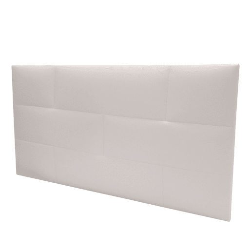 Cabeceira Estofada Cube Mini para Quarto Jovem na Cor Tijolo Branco 106x54x3 cm