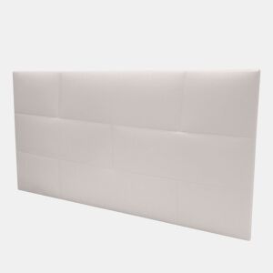 Cabeceira Estofada Cube Mini para Quarto Jovem na Cor Tijolo Branco 106x54x3 cm