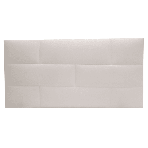 Cabeceira Estofada Cube Mini para Quarto Jovem na Cor Tijolo Branco 106x54x3 cm