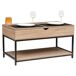 Mesa de centro elevable Aliaj con compartimento interno Mesa de centro elevable Aliaj con compartimento interno Negro/ Madera