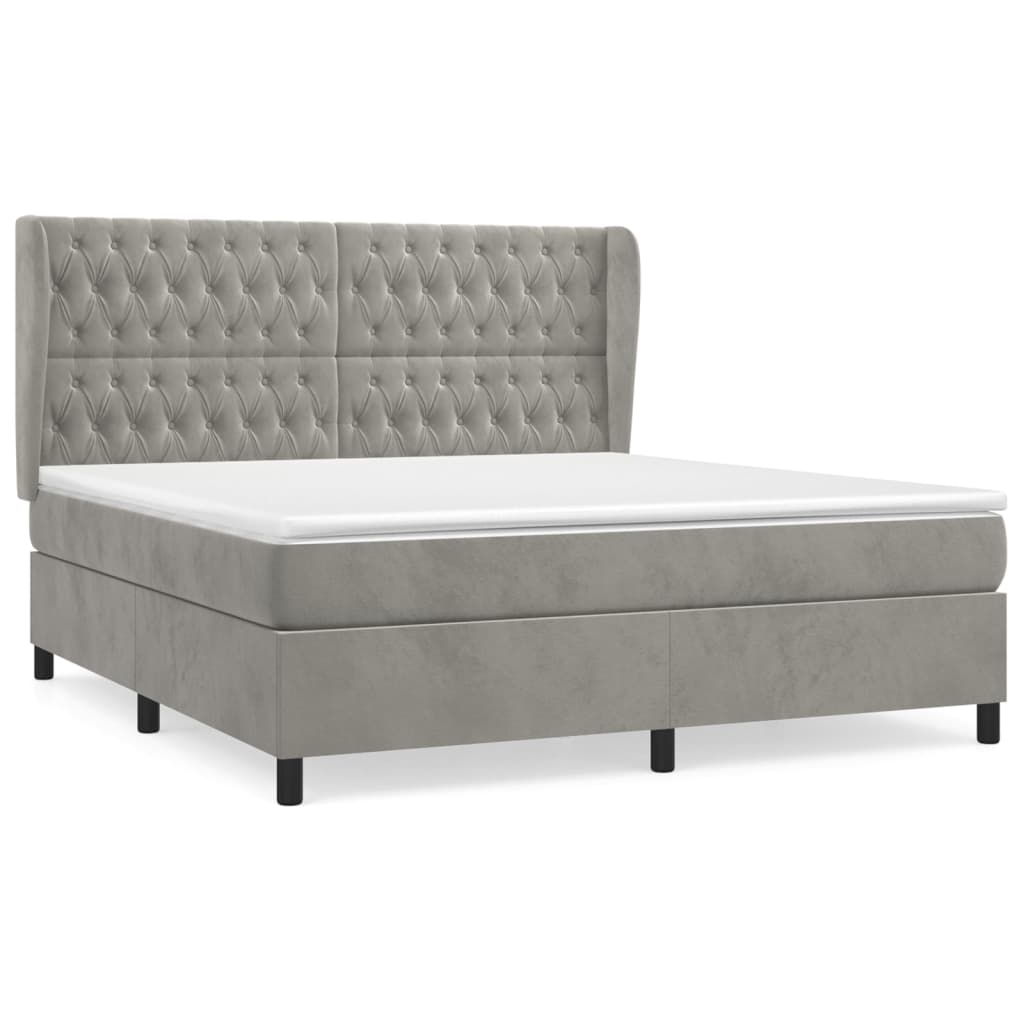 Cama box spring 180x200 Gris