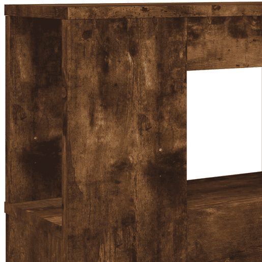 vidaXL Cabeceira c LEDs 160x18,5x103,5 cm carvalho fumado