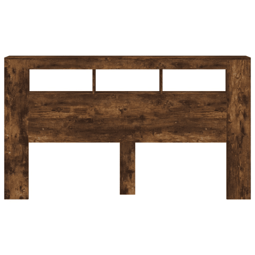 vidaXL Cabeceira c LEDs 180x18,5x103,5 cm carvalho fumado vidaXL Cabeceira c LEDs 180x18,5x103,5 cm carvalho fumado