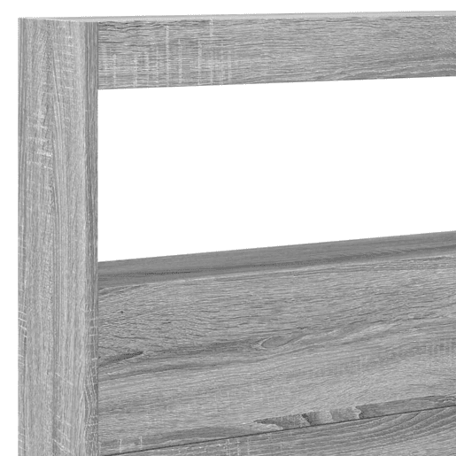 vidaXL Armário de cabeceira c luzes LED 220x17x102 cm cinzento sonoma vidaXL Armário de cabeceira c luzes LED 220x17x102 cm cinzento sonoma
